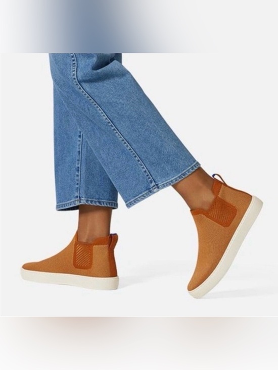 Rothy's Other - Rothy’s Chelsea Fawn Rust Ankle Boot Sneaker Washable Size 9.5